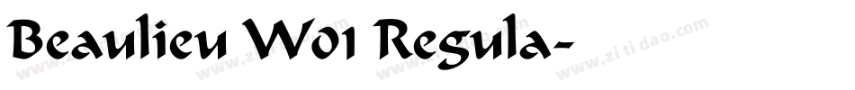 Beaulieu W01 Regula字体转换